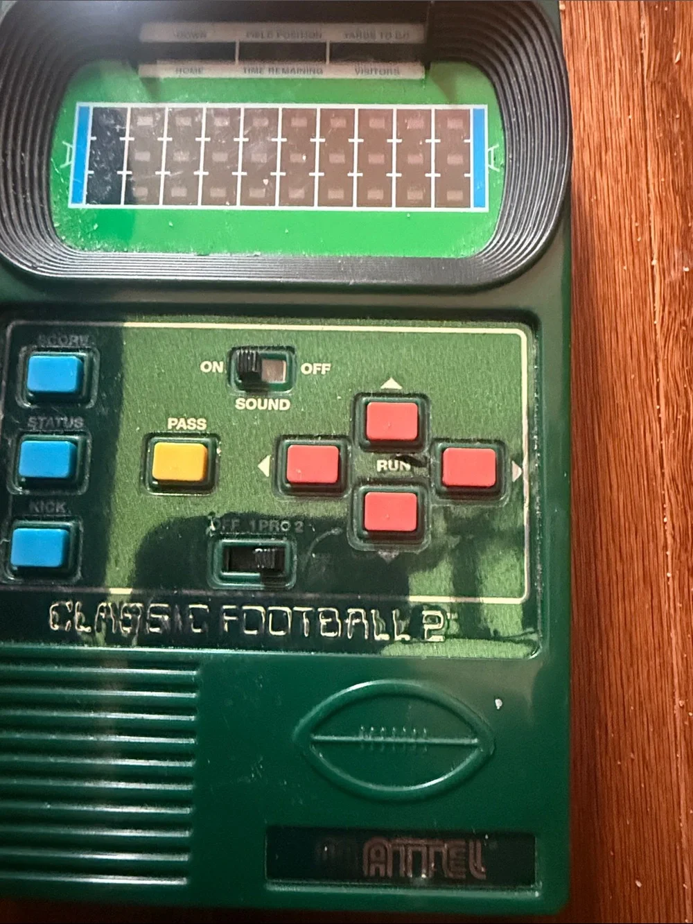 2002 Mattel Classic Football 2 Electronic Handheld Game Tested Works